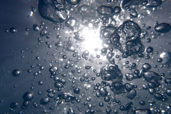 Abstract image fresh water bubbles