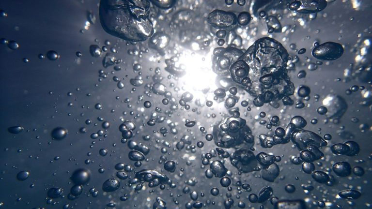 Abstract image fresh water bubbles
